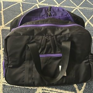 Athleta gym bag black and purple new